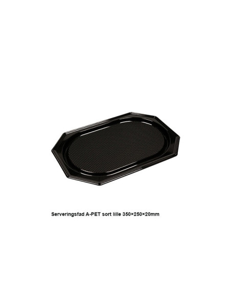 Serving dish Small plastic black 100pc - 