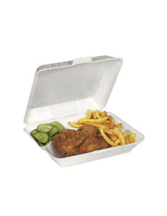 Foam Tray Thermo 3-Room Low White 250pc/Box -  2