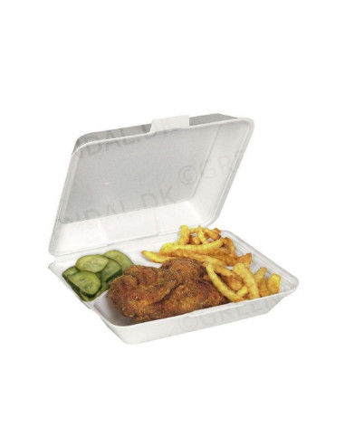 Foam Tray Thermo 3-Room Low White 250pc/Box - 