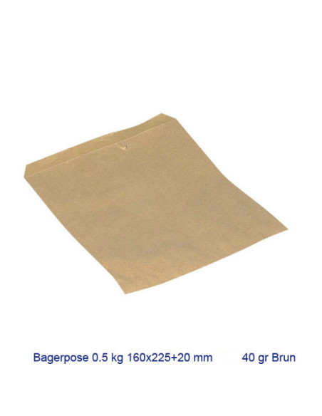 Baking bag brown 0.25 to 4kg 1000pc/pack - 