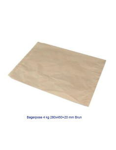Bagerpose brun 3,0 kg. 1000stk/pak -  2