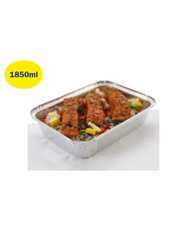 Alubakke m/vinkelkant 1850ml. 90 stk/pk. - 