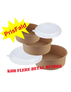 Salatskål GD Transparent LÅG 500ml -  2