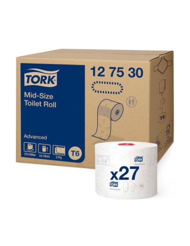 Toilet paper Tork Mid-Size T6 2-layer 100m 27roll/pack - 