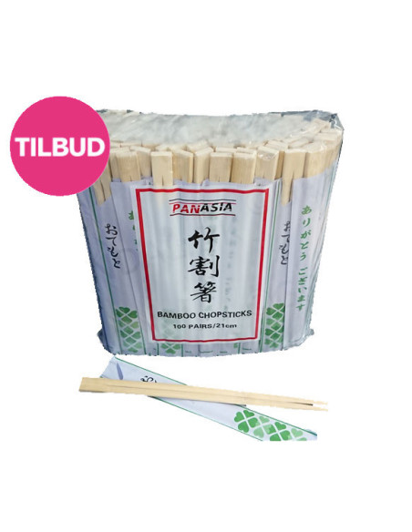 Chopsticks Sushi 21cm bamboo Nature 15x100pc/box - 