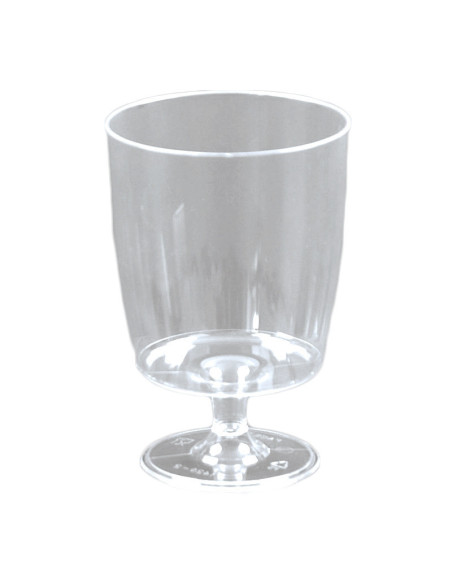 Plastglas rødvin 20cl m/fod 10stk/pak - 