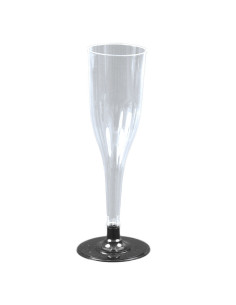 Plastglas champagne sort fod 12stk/pak - 
