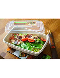 Bagasse Tray Square 850ml 10x50pc/box -  2