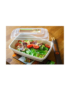 Bagasse Tray Square 850ml 10x50pc/box -  2