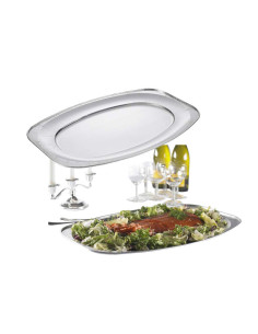Cateringfad oval 55x36x2,2cm glat stor 10stk/pk -  2
