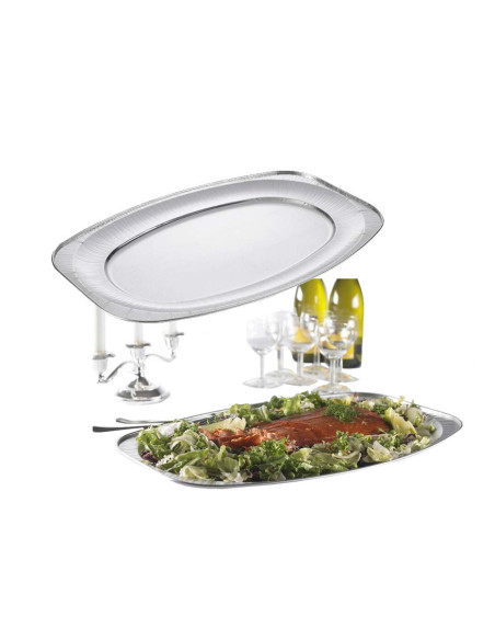Cateringfad stor oval 55x36x2,2cm glat 6x10stk/kar 