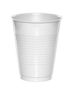 Plastic automatic cup white 30x100pc/pack - 