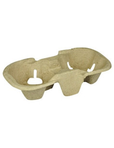 Cup holder tray cardboard for 2 cups 6x90pc/box - 