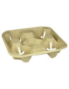 Cup holder tray cardboard for 4 cups 4x65pc/box - 