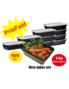 Micro Bakke Sort 750ml 10x50stk/kar -  2