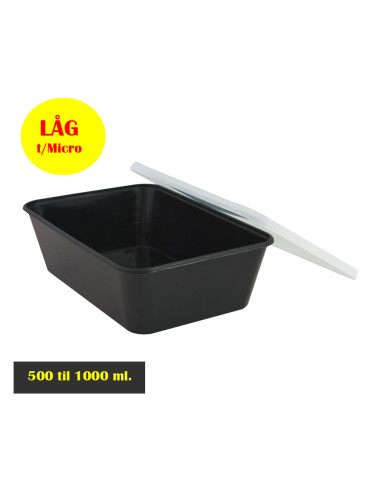 Låg til Micro Bakke 500ml-960ml.