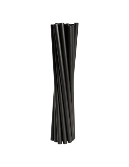 Fleregangssugerør Sort Ø6x19cm 250stk/pak - 