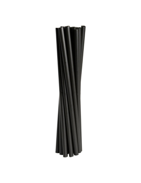 Sugerør sort  Ø8x24cm 250stk/pak - 
