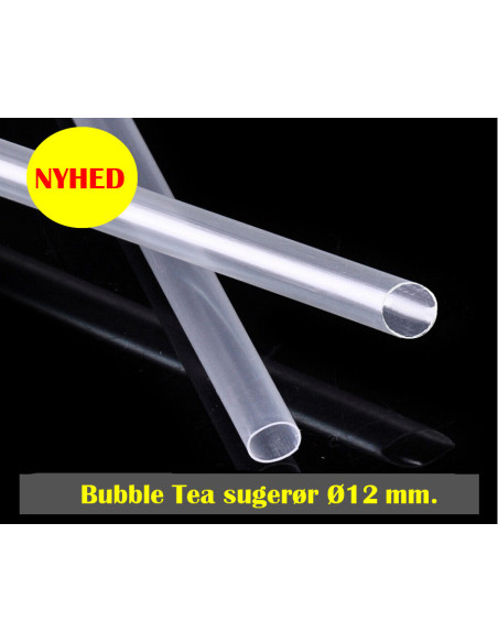Straws reusable Bubble Tea Clear u/crack Ø12x24cm 250pc/pack - 
