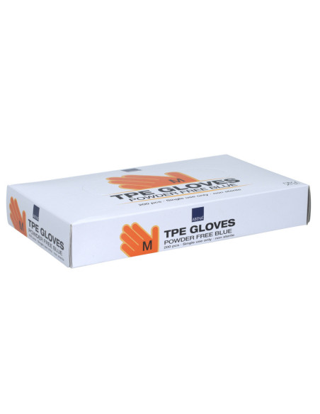 Disposable gloves Abena TPE powder-free Blue 200pc/pack - 