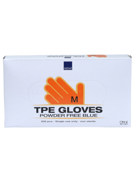 Disposable gloves Abena TPE powder-free Blue 200pc/pack - 