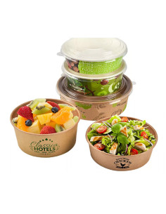 Salad Brown (Bowle) 750ml. 1100ml 8x50pc/box -  2
