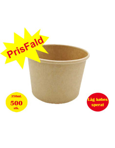 Suppe/Deli Skål Natur Pap Brun 12oz