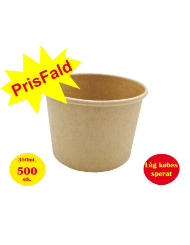 Soup/Deli Bowl Nature Cardboard Brown 350-960ml 20x25pc/box - 