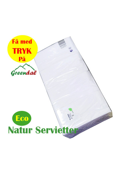 Serviet Art 40x40cm 3-lags 1/4 fold Hvidmed tryk