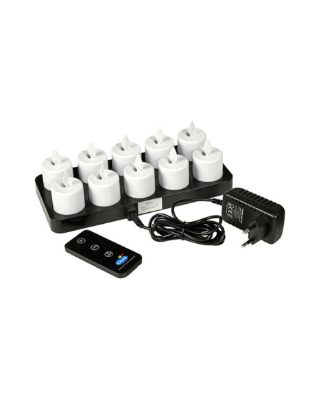 LED sæt Moving Flame varm Hvid 10stk.