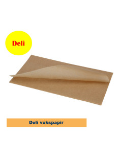 Deli waxpaper Brown medium 38X27cm 500stk/pck -  2