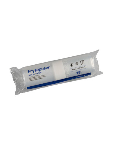 Frysepose 15 l klar LDPE/virgin