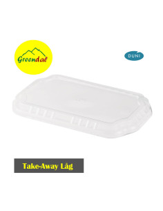 Lid Take-Away 256 x 163 x 12 mm Transparent - 