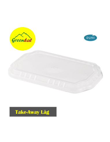Lid Take-Away 256 x 163 x 12 mm Transparent - 