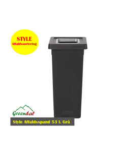 Waste container open lid 53 L Grey Lid - 