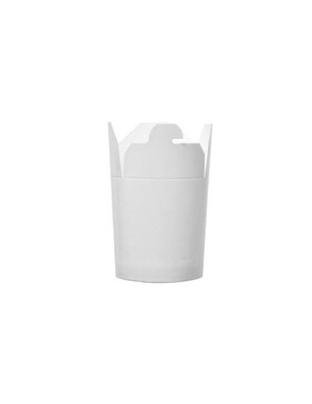 Kinaæske wok m/rund bund 450ml. (16oz) hvid - 