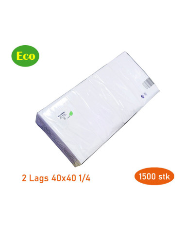 Napkin Art 40x40cm 2-layer 1/4 fold White 6x250pc/pack - 