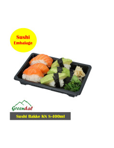 Sushi Tray KN Reckt 400ml 400pc/box -  2