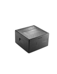 Thermo foam box EPP pizza black 410x410x237mm 21.5L -  2