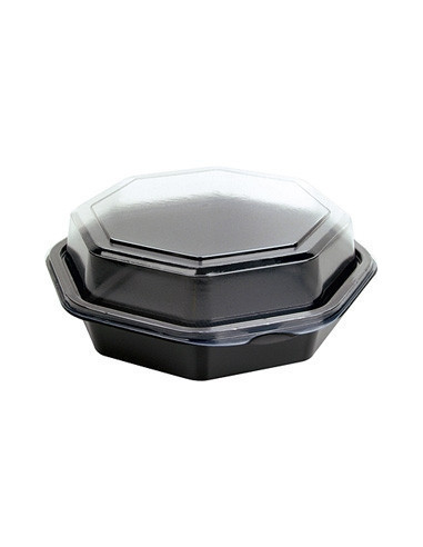 Plastbakke Octaview 1-rums
 16x16x6cm 400ml sort 405stk/kar - 