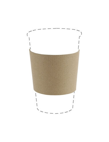 Manchet lille pap Brun sleeve 25cl (8oz) kaffebæger - 