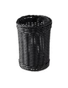 Bestikholder Ø12xH15cm Kraftig plastflet PP Sort - 