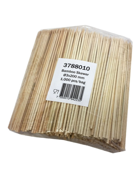 GrillSpyd bambus 25cm 10x1000stk/kar - 