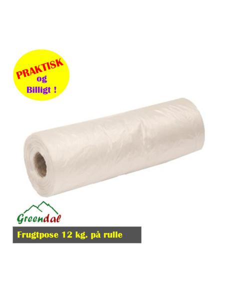 Fruit bag 12 l klar HDPE/virgin 34x49cm 200 stk/rl. - 
