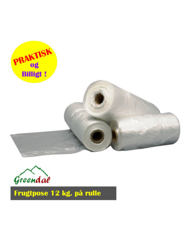 Fruit bag 12 l klar HDPE/virgin 34x49cm 200 stk/rl. - 