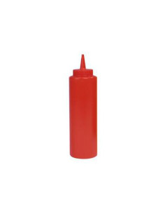 Plastic bottle for dressing 34cl red -  2