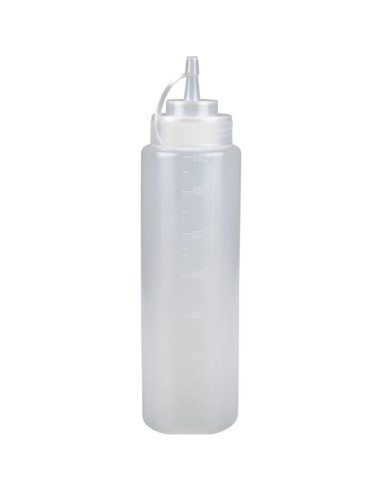 Dressingflaske 680 ml. klar PE/PP med mål