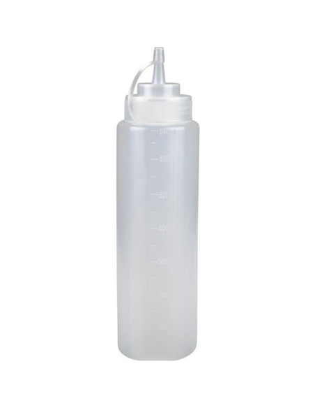 Dressingflaske 680 ml. klar PE/PP med mål