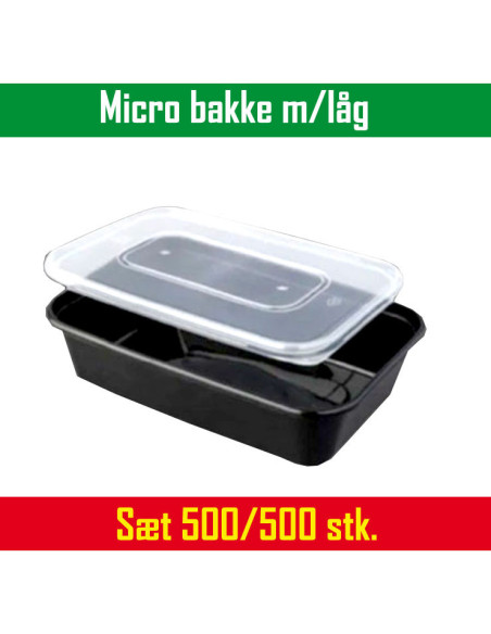 Micro Bakke Sæt Sort 