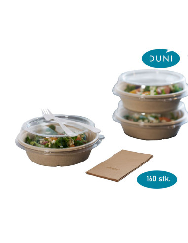 RPET Låg til 900 ml Transparent Duni